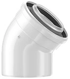 Bosch FC-CE80-45 concentrisch PP/Staal bocht 45° 80/125 mm 7738112593