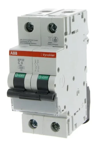 ABB Vynckier automatische zekering 2P 6A 3000a 780667051