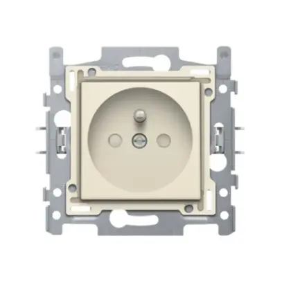 Niko Original inbouw stopcontact met penaarde - cream 795876224