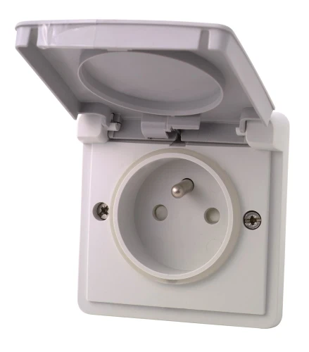 Niko New Hydro spatwaterdicht stopcontact met aarding - grijs 795895051