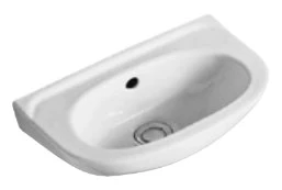 Villeroy & Boch Saval Pro handenwasser 400 x 250 - wit - met kraangat rechts - met overloop 7S368701
