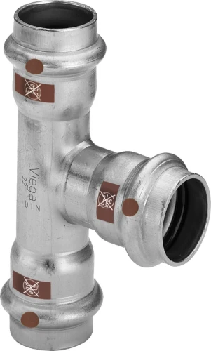 Viega Temponox inox T-stuk 90° FFF 42 x 42 x 42 mm - niet geschikt voor drinkwater 810177