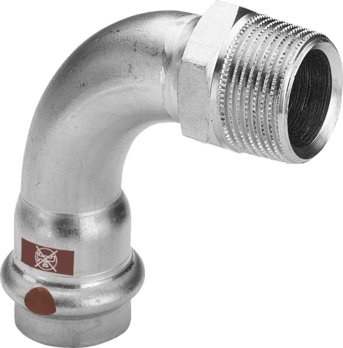 Viega Temponox inox overgangsbocht 90° MF 35 x 5/4 M - niet geschikt voor drinkwater 812454