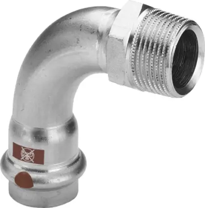 Viega Temponox inox overgangsbocht 90° MF 42 x 6/4 M - niet geschikt voor drinkwater 812461