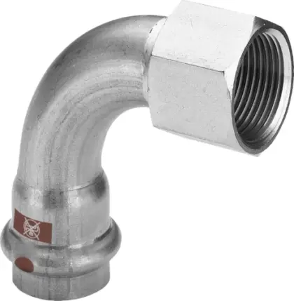 Viega Temponox inox overgangsbocht 90° FF 28 x 4/4 F - niet geschikt voor drinkwater 812546