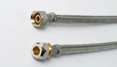Fixaflex Superflex San inox flexibel FF 10 x 3/8 F - 600 mm - met geïntegreerde dichting - Max 90° C 820.58.0600