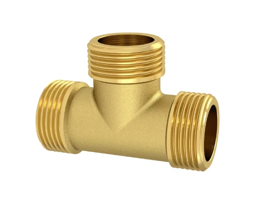 Brassline messing T-stuk MMM 1/2 x 1/2 x 1/2 (zak 10st) - prijs per stuk - enkel geschikt voor water 830310