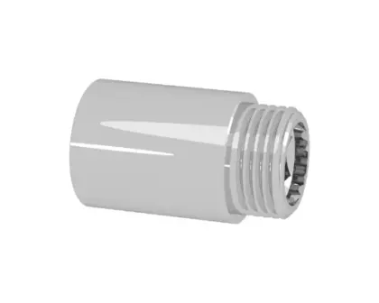 Brassline chroom verlengstuk MF 1/2 x 20 mm (zak 10st) - prijs per stuk - enkel geschikt voor water 830620