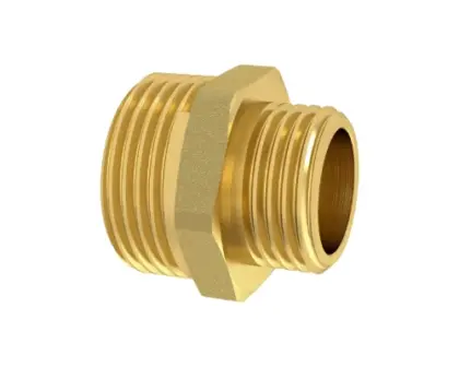 Brassline messing verloop nippel MM 5/4 x 4/4 (zak 5st) - prijs per stuk - enkel geschikt voor water 834545
