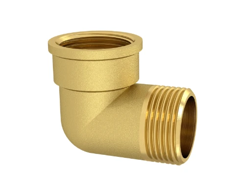 Brassline messing knie 90° MF 5/4 x 5/4 (zak 5st) - prijs per stuk - enkel geschikt voor water 836040