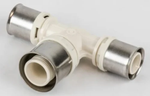 Begetube (88620360) PPSU kunststof pers verloop T-stuk 90° FFF 20 x 26 x 20 mm 88620360