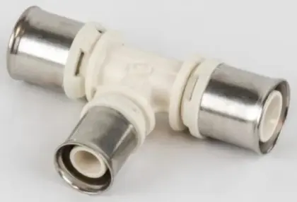 Begetube (88626350) PPSU kunststof pers verloop T-stuk 90° FFF 26 x 20 x 26 mm 88626350