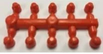 Begetube WSS verlengstukje voor oude radiatorkranen - rood - strip van 10 stuks - prijs per stuk 911000004