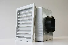 Renson geveldoorvoerrooster 300 x 300 mm - grijs geanodiseerd 9339