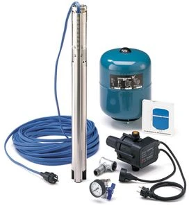 Grundfos SQ3-40 bronpomp met presscontrol pc 15-30 m kabel-18 l membraanvat 96160908