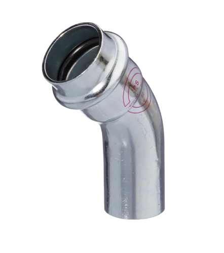 Carboline staal verzinkt inschuif bocht 45° MF 54 x 54 mm (V-profiel) 962405454
