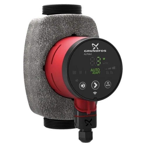 Grundfos Alpha 2 circulatiepomp 32-40 - 1x230V - A-label - 180 mm - auto-adapt - met isolatieschaal 99411207
