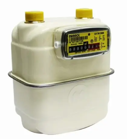 Aquatel G gasteller met balg G4 3/4 - 6m³/h - met koppelingen - voorzien voor impulsgever 99906200