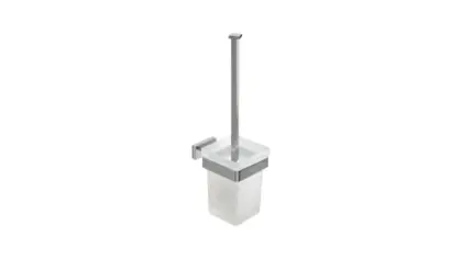 Inda Lea 1800 toiletborstelgarnituur vierkant glas - chroom A18140CR21