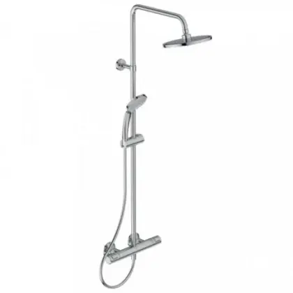 Ideal Standard Ceratherm T25 douchesysteem met Idealrain handdouche en ronde regendouche 200 mm - chroom A7208AA