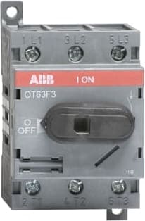 ABB Lastscheider OT63F3 3P 63A frontbediening DIN-rail beschermde klemmen 1SCA105332R1001