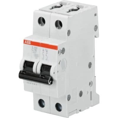 ABB Automaat S200 2P 6A C-curve 6kA 400V AC voor verdeelkasten 2CDS252001R0064
