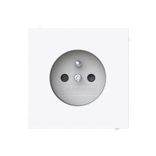 ABB Stopcontact penaarde studio wit - Busch-Art Linear 2CKA002017A1905