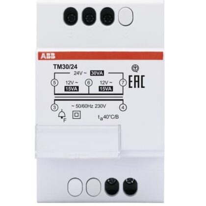 ABB Modulaire beltransformator TM 30/24 12-24V 30 VA Fail-Safe SELV 2CSM228765R0802