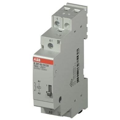 ABB Installatierelais E297 16A 1NO 230V AC DIN-rail grijs modulair 2TAZ311000R2011