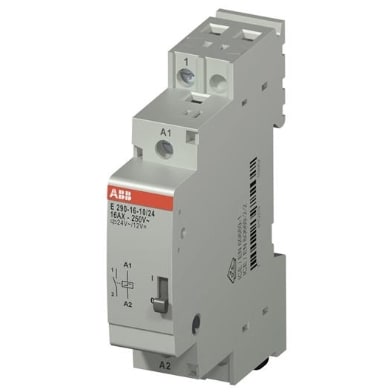 ABB Impulsschakelaar E290 16A 1NO 24V AC 12V DC DIN-rail grijs 2TAZ312000R2041