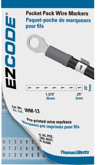 ABB WIRE MKR BK-VNYL CLTH L0-Q460 7TAA016010R0001