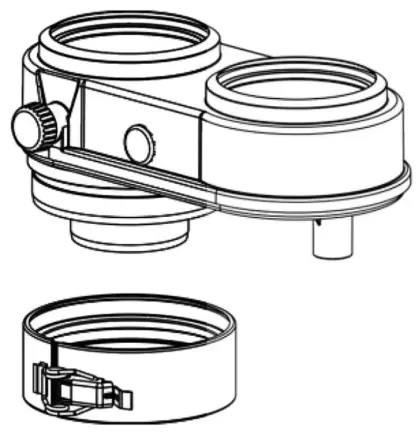 ACV Twin doos PP adapter + meetopening d: 80/80 klem ILEA acv A1007125