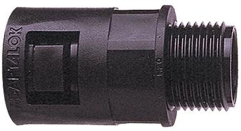 ADAPTAFLEX Rechte nippel M20 zwart