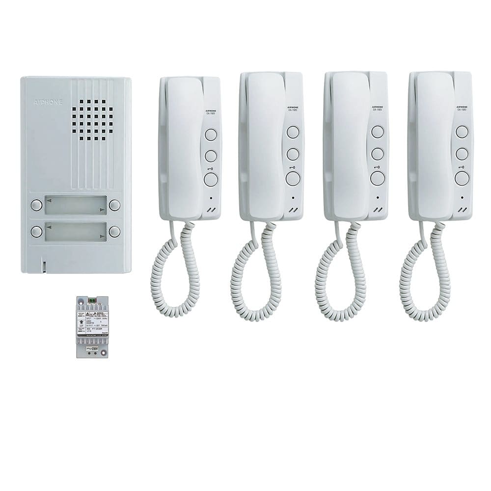 AIPHONE 2-draads parlofoonkit - 4 appartementen A01008202