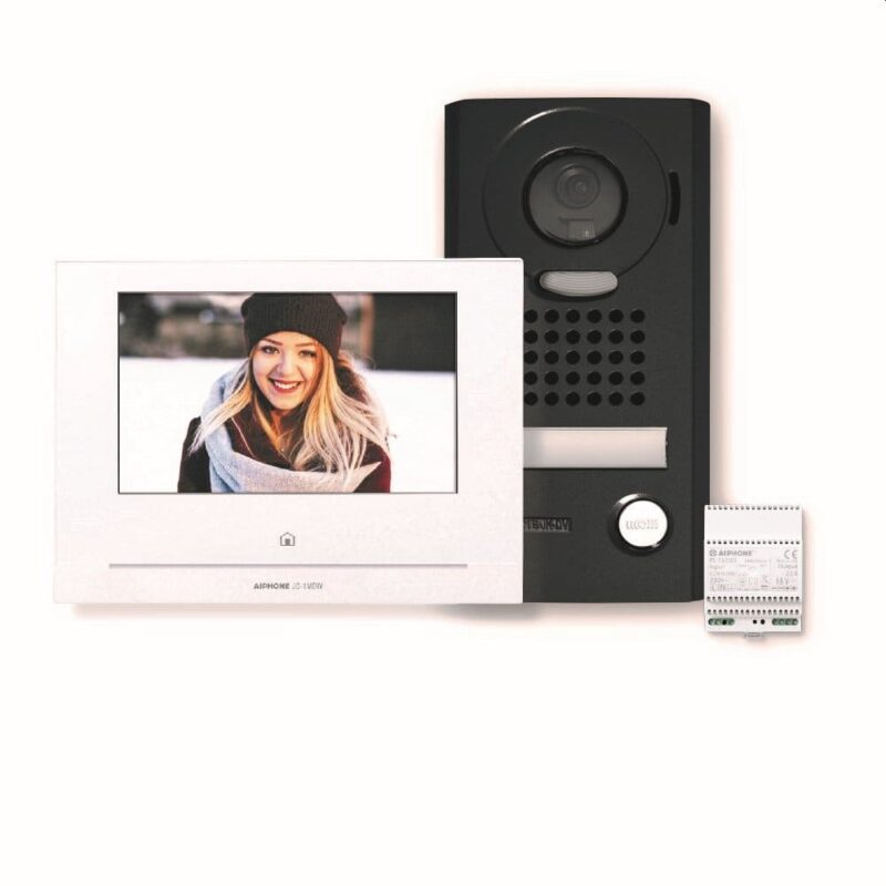 AIPHONE Videokit 7 inch monitor met WIFI + opbouwdeurpost zwart A01008424
