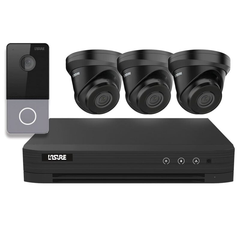 AIPHONE IP CCTV-pack 3x turret cam 4MP + rec + deurpost A50000003