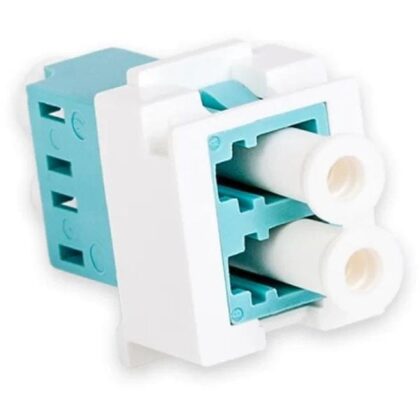 Aginode Belgium LANmark-OF Duplex LC Snap-In Adaptor Multimode Aqua N205.617