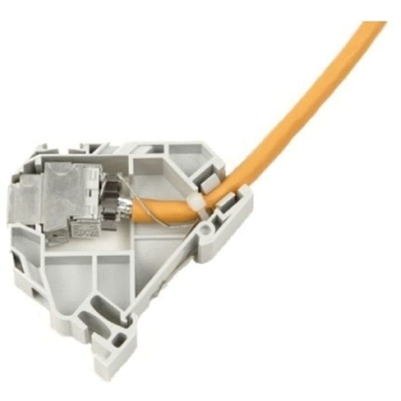Aginode Belgium LANmark Industry Preloaded DIN Rail Mount 1 Cat 6A Grey (1PACK=12P) N20I.004