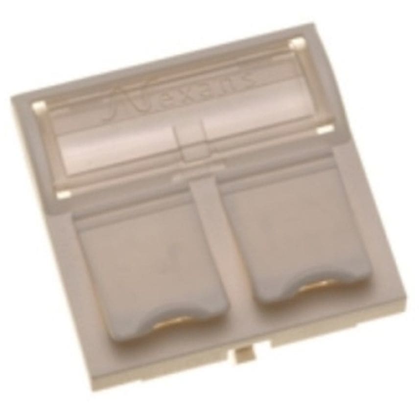 Aginode Belgium LANmark EU Style 45 x 45 Module 2 Snap-In Flat White N423.550