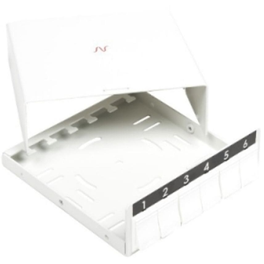 Aginode Belgium LANmark zone distribution box 6 snap-In White N521.606
