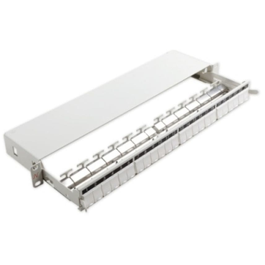 Aginode Belgium LANmark Patch Panel 24 Snap-In Sliding White N521.663