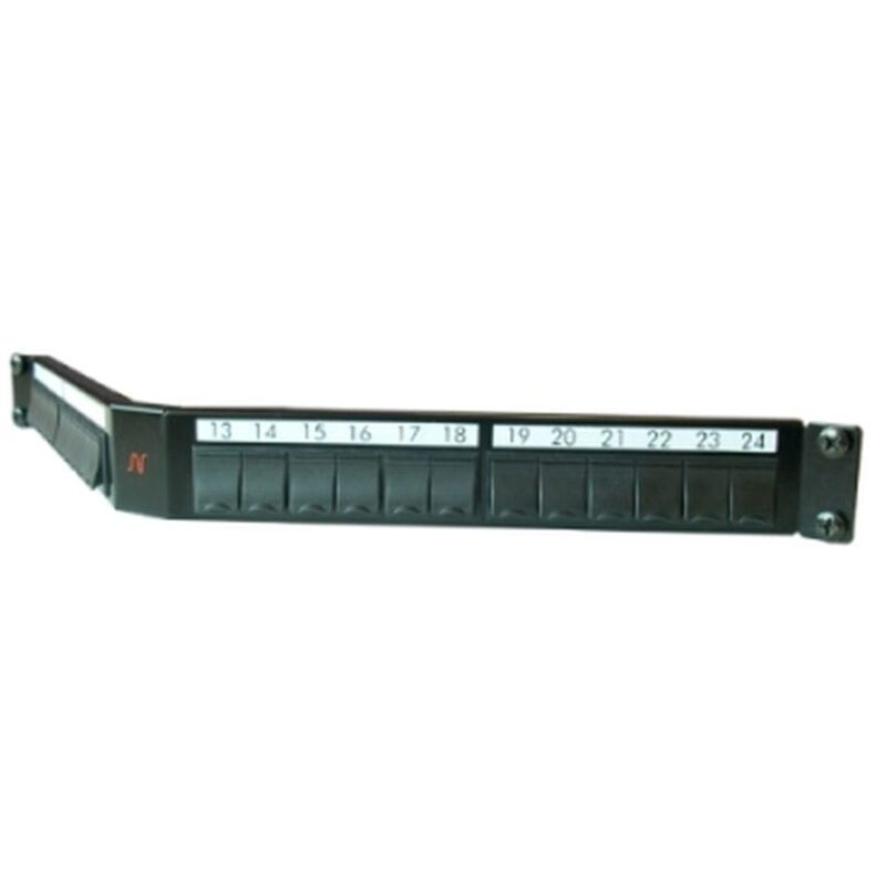 Aginode Belgium LANmark Angled Patch Panel 24 Snap-In Black N521.671