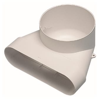 Aldes Verticale bocht met overgang 60x200 - eq. Ø125mm - in kunststof 11023975