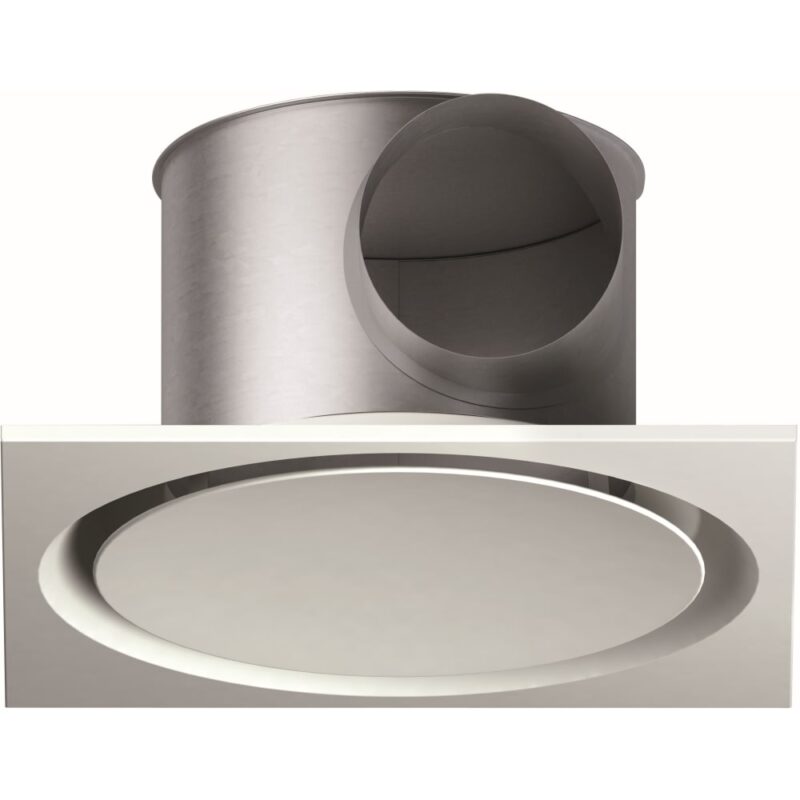 Aldes Twisted 850 Rooster openklapbaar - staal - Ø200 - met afvoerfilter 850W 600x600 11051164