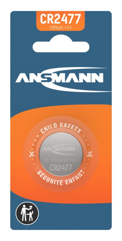 Ansmann Knoopcelbatterij Lithium - 3V - CR2477 - blister 1 stuk A-CR2477-B1