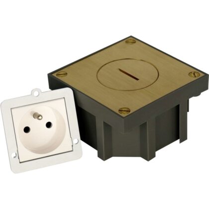 Arpi by Lithoss Messing vloerstopcontact 2P+A met veiligheid AR6161306