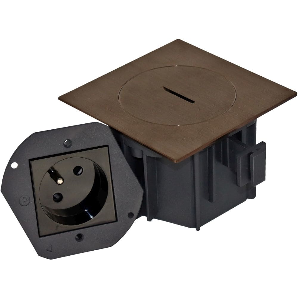 Arpi by Lithoss Floor socket IP66 - 2P+T FR/BE Bronze Stainless Steel Brushed AR7161317