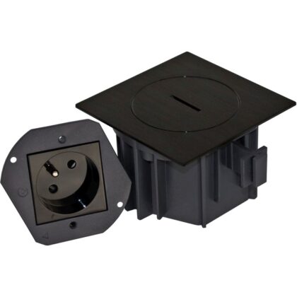 Arpi by Lithoss Floor socket IP66 - 2P+T FR/BE Black Stainless Steel Brushed AR7161318
