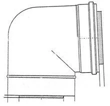 Atag Bocht d: 80/125 90 d-p/a atag (vervangt R870813P) 0RB12C9A0