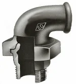Atusa Draad-3-delige kniekoppeling MF zwart gietijzer 3/4" Atusa fig 98 E0980000052